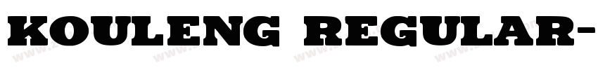 Kouleng Regular字体转换